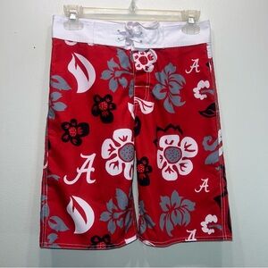 Youth Alabama Crimson Tide Bama Swim Trunks Boys Floral Swim Shorts 27" Waist